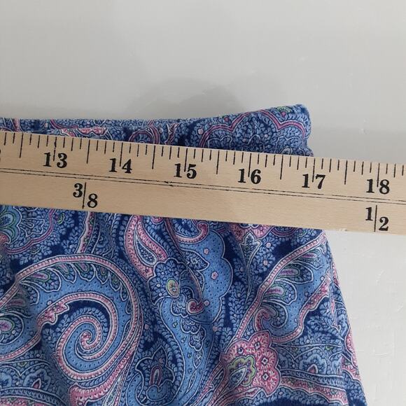 Lauren Ralph Lauren Black Label Notch Collar Pajama Set Bermuda Shorts Womens L - Picture 16 of 16